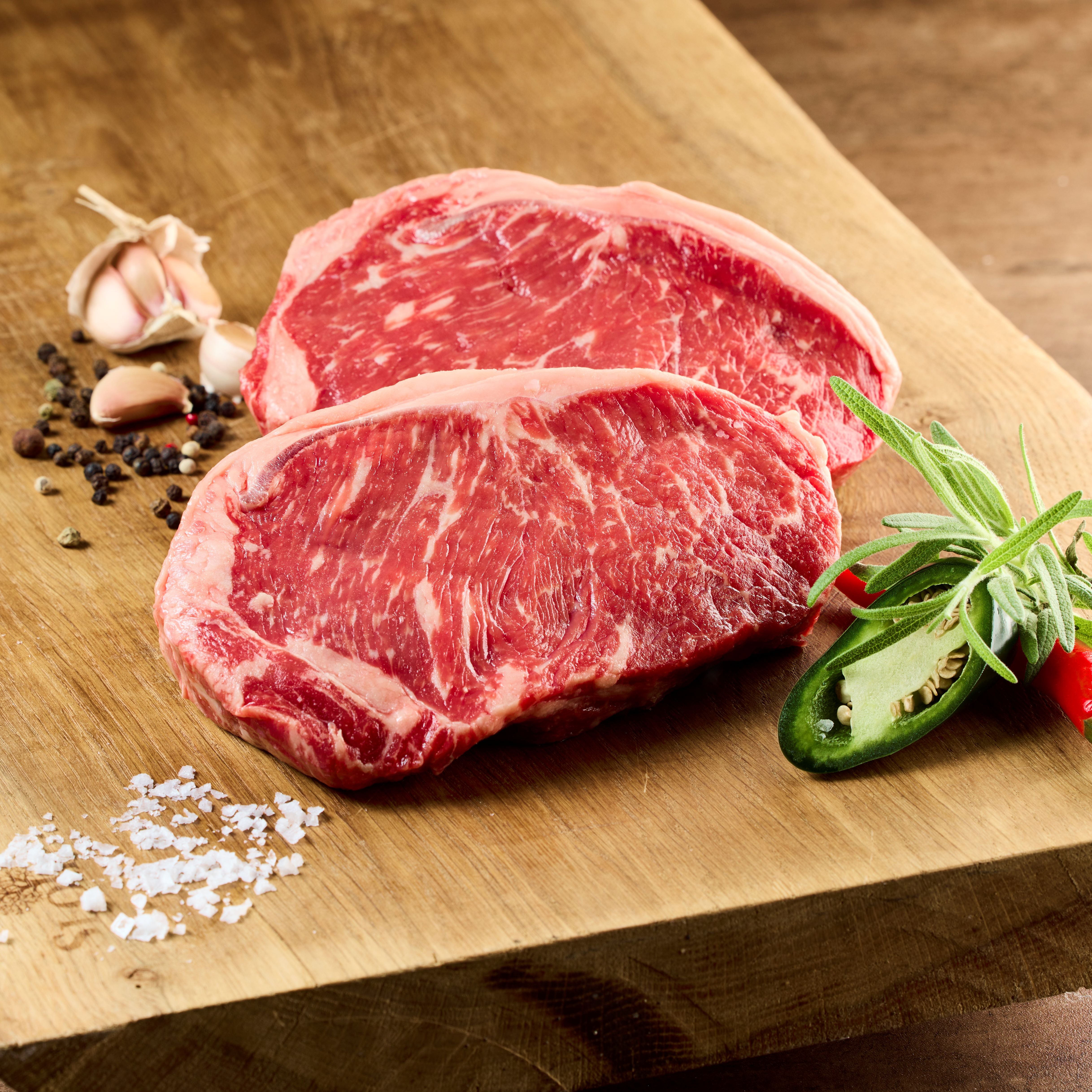 Striploin steaks - Greater Omaha - Kornfodret